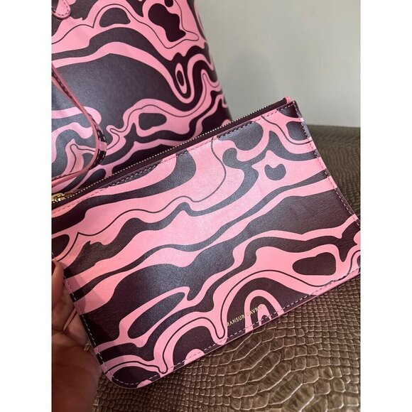 MANSUR GAVRIEL Large Tote Leather Flamingo Plum - Picture 7 of 10